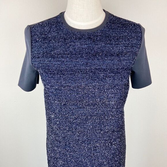 Tory Burch Short-Sleeve Tinsel Shift Dress - Picture 4 of 6